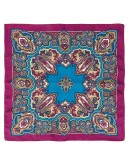 paisley print silk pocket square