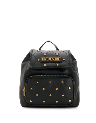 studded quilted backpack