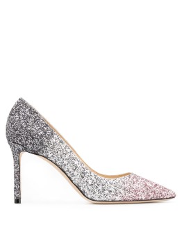 Romy 85mm glitter-embellished pumps