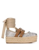 glitter platform espadrilles