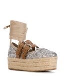 glitter platform espadrilles