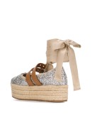 glitter platform espadrilles