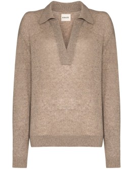 Jo open collar jumper