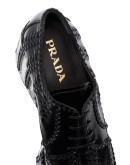 95mm woven leather platform brogues