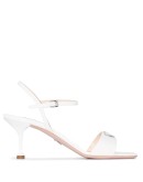 white classic 65 logo leather sandals
