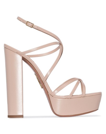 Gin Plateau 140mm leather platform sandals