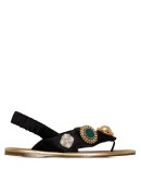 embellished satin sandals