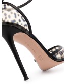 Plexi 110mm leopard print pumps