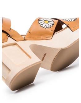 floral-print platform sandals