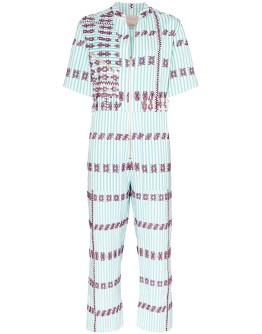 Aline embroidered-stripe jumpsuit