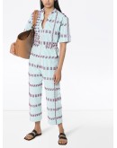 Aline embroidered-stripe jumpsuit