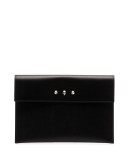 studded leather envelope clutch