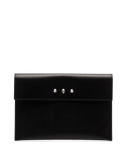 studded leather envelope clutch