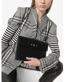 studded leather envelope clutch