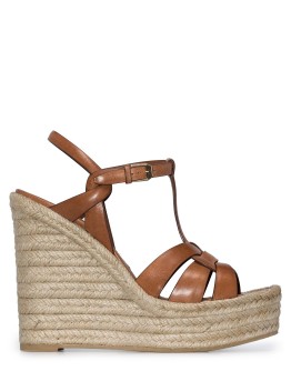 T-strap 85mm espadrille wedge sandals