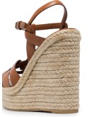 T-strap 85mm espadrille wedge sandals