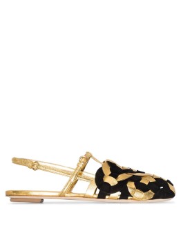 woven-effect flat sandals
