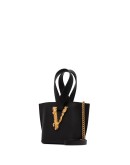 Virtus logo plaque bucket bag