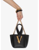 Virtus logo plaque bucket bag