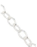 Ellipse polished and carved sterling silver necklace