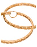 Greca-pattern hoop earrings