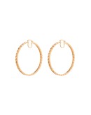 Greca-pattern hoop earrings