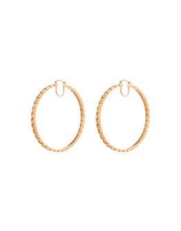 Greca-pattern hoop earrings