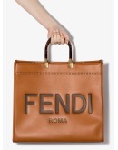 Sunshine logo-embossed leather tote bag
