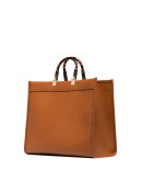 Sunshine logo-embossed leather tote bag