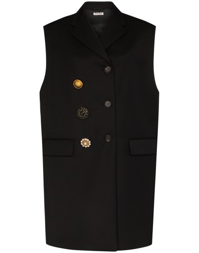 oversized double-breasted waistcoat