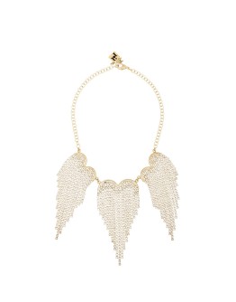Graffiti crystal fringe choker