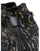 paisley embroidered bucket bag