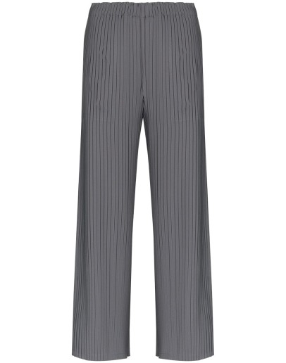 plissé split-detail trousers
