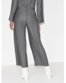 plissé split-detail trousers