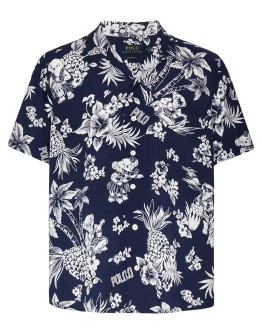 floral-print short-sleeve shirt