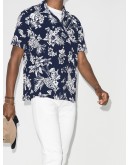 floral-print short-sleeve shirt