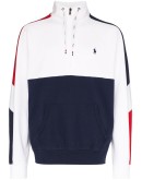 zip-up logo-embroidered sweatshirt