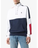 zip-up logo-embroidered sweatshirt
