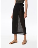 wrap midi skirt