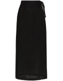 wrap midi skirt