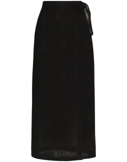 wrap midi skirt