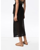 wrap midi skirt