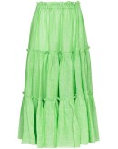tiered midi skirt