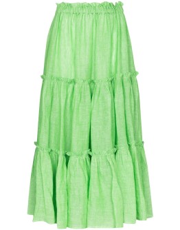 tiered midi skirt
