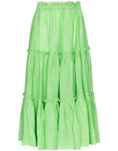 tiered midi skirt