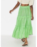tiered midi skirt