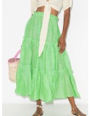 tiered midi skirt