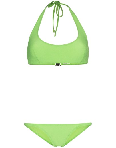 Amber crêpe halter bikini