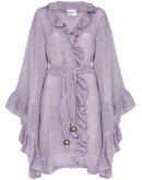 Anita ruffle lightweight robe jacket