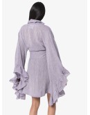 Anita ruffle lightweight robe jacket